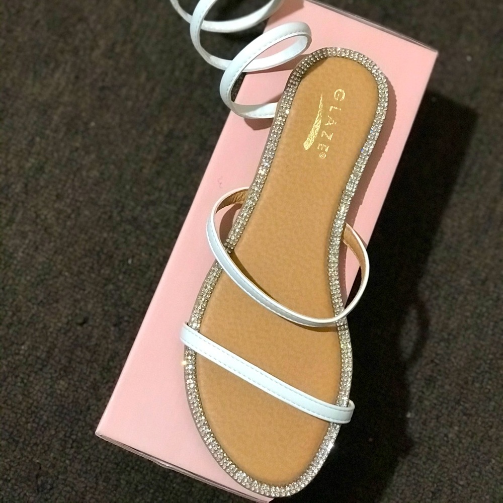 Wrap Around Rhinestone Sandals